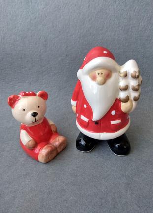 Фарфоровая коллекционная статуэтка Санта Клаус, дед Мороз, Англия