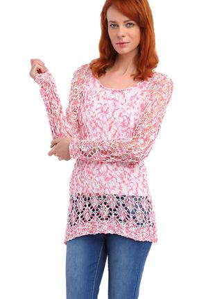 Женский свитер свободный розовый AAA 139035L