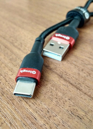 Кабель USB Type-C 0.25м для быстрой зарядки и передачи данных