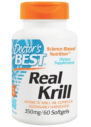 Doctor's Best, Real Krill, 350 мг, 60 капсул купить