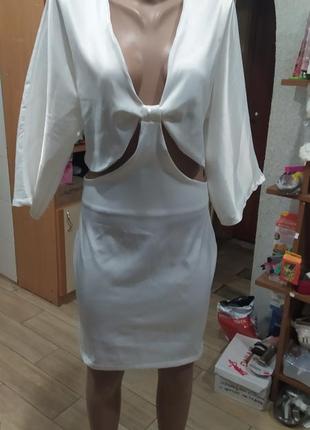 Белый костюм платье