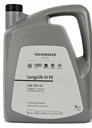 Моторное масло VAG Longlife III FE 0W-30 5 л (GS55545M4) (Стар...