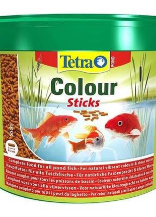 Корм для прудовых рыб Tetra Pond Colour Sticks 10 л / 1.9 кг