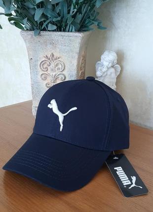 Кепка бейсболка синя сіная з логотипом пума