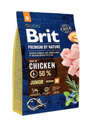 Корм для собак Brit Premium Dog Junior M 15 кг