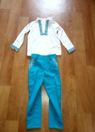Костюм двойка вышиванка+ брюки на мальчика 2-3х лет