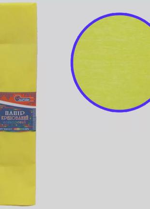 Гофрированная бумага " Желтый светлый " 50*200 см 35%, 20г/м2 ...
