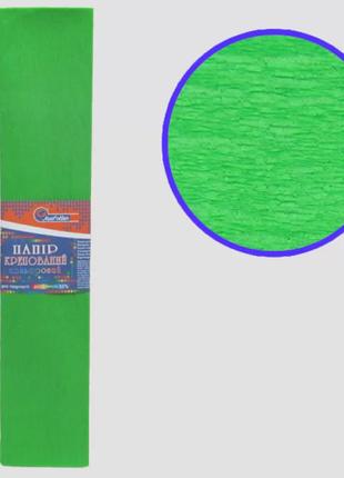 Гофрований папір "Зелений світлий" 50*200 см 35%, 20г/м2 жнива...