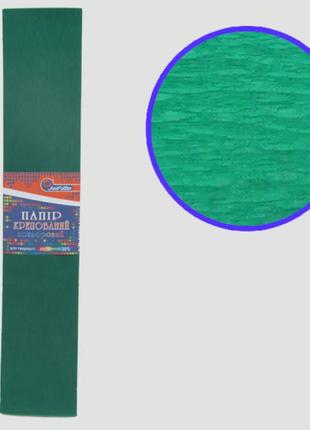 Гофрований папір "Зелений темний" 50*200 см 35%, 20г/м2 жнивар...