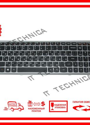 Клавиатура LENOVO IdeaPad Flex 15 черная с серебристой рамкой ...