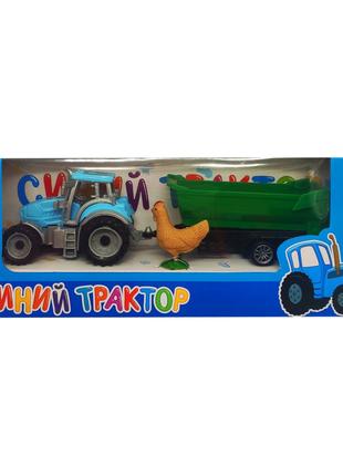 Детская трактор "Синий Трактор" EN1001 с прицепом