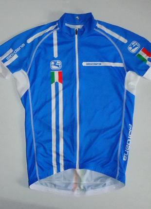 Велофутболка велоджерси giordana italy jersey синяя (l)