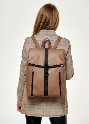 Жіночий рюкзак rene коричневый - нубук