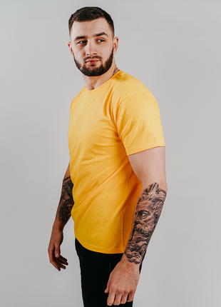 Базова сонячно-жовта футболка 100% бавовна (+25 кольорів)