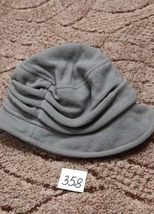 358. 😍😍😍 женская теплая флисовая шляпка. р. - 54-56