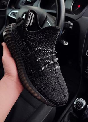 Рефлективные, черные, женские кроссовки adidas yeezy boost 350 v2