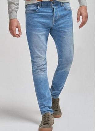 Next skinny fit джинси голубі 31 / 32 р стейч світлі джинси бл...