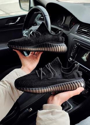 Рефлективные, черные кроссовки adidas yeezy boost 350 v2