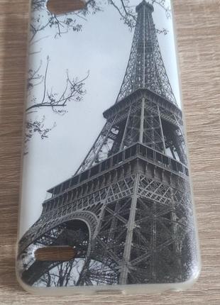 Бампер чохол для телефону LG Q6 Ейфелева вежа