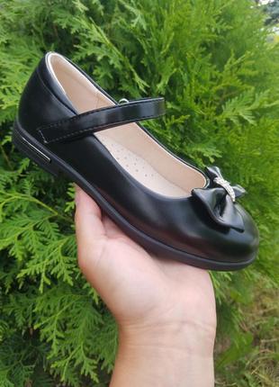 Туфли черные для девочки 29-33 размер