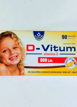 D-Vitum 800 j.m., на 90 шт Польща вітамін Д