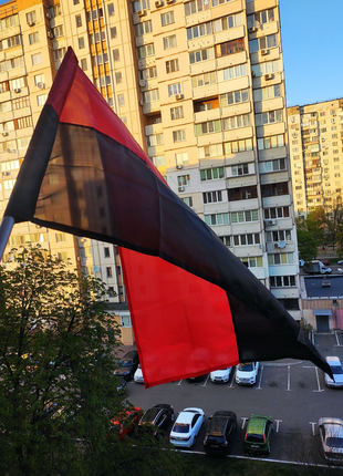 Флаг ОУН-УПА размер 90*140 Прапор УПА Киев есть самовывоз. Новые.