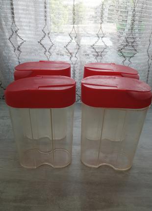 Пластиковые банки, емкости для пищевых,сыпучих продуктов, 1 литр