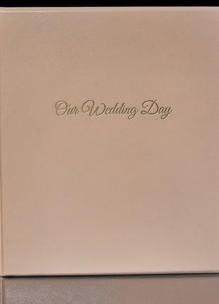 Свадебный фотоальбом в кожаном переплете "Наш свадебный день" ...