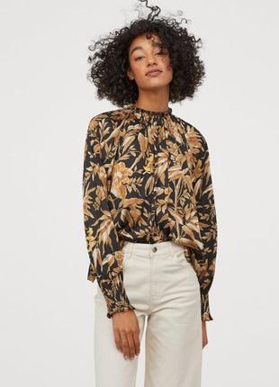 Шикарна блуза з рослинним орнаментом h&m