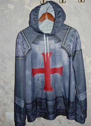 Качественное худи templar knight, крестоносец, xl