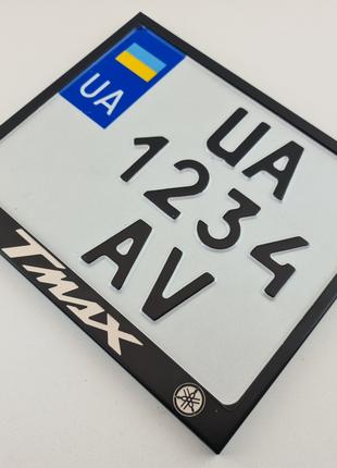 Рамка мото номера с надписью T MAX ямаха макси скутер Yamaha