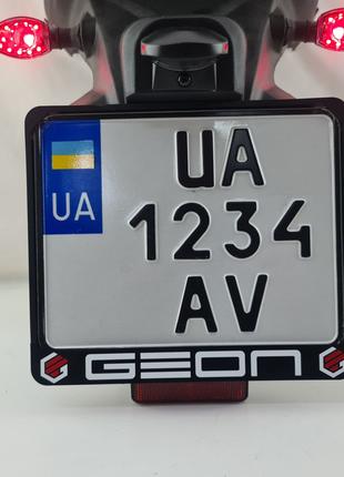 Рамка для мото номера Украины подномерник мотоцикл GEON геон