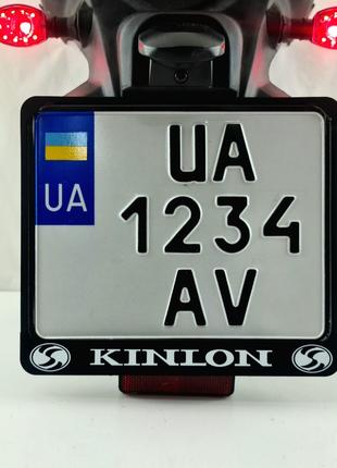 Рамка мото номера с надписью Kinlon мотоцикл подномерник