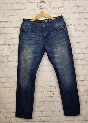 Мужские джинсы синие gap straight fit coupe droite