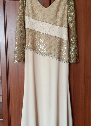 Платье сукня сукенка плаття нарядное бежевое золото нарядне
