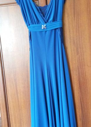 Платье 46 сукня сукенка плаття нарядное сарафан выпускной синего