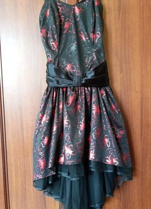 Платье нарядное р.36 выпускной пышное бальное чёрное сарафан