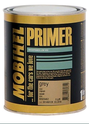 Грунт кислотный - праймер 1к (Primer) low VOC Mobihel, 1,0 л (сер