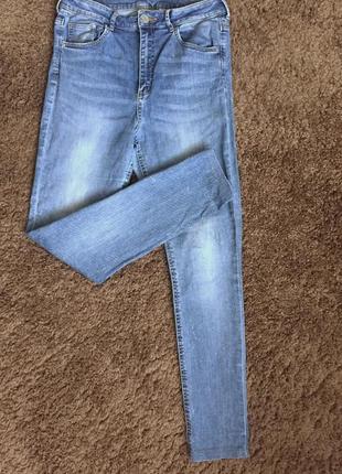 H&m джинсы с высокой талией зауженные p38м/40l