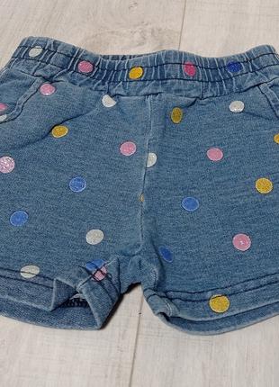 Стильные и модные шорты джинс для девочки Венгрия хлопок 1-5 лет