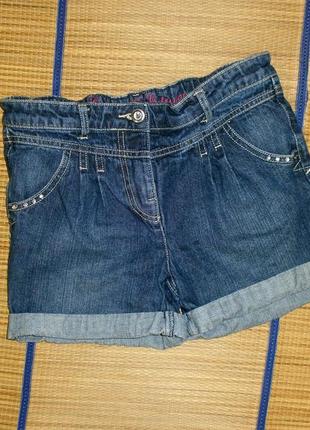 Шорти джинсові з камінчиками для дівчинки 11 років
