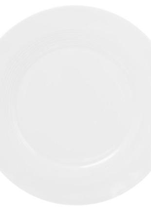 * Набор 6 фарфоровых обеденных тарелок "White City" Ø25см (бел...