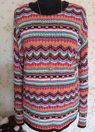 Ажурна кофта джемпер uk12 knitwear