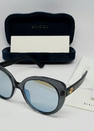 Gucci gg 0325sa 005 очки женские солнцезащитные голубые зеркал...