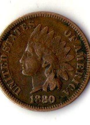 США 1 цент, 1880 рік Indian Head Cent No904