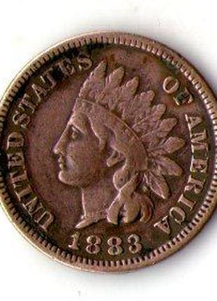 США 1 цент, 1883 рік Indian Head Cent No907