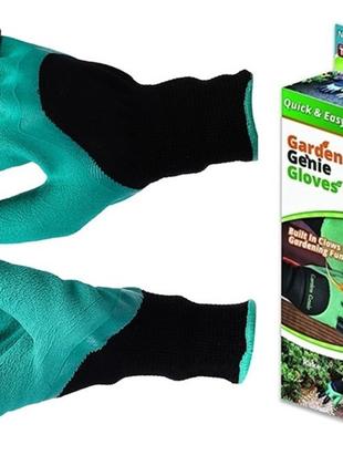 Садові рукавички з пазурами Garden Genie Gloves рукавички для ...