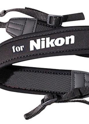 Плечевой шейный ремень для фотоаппаратов NIKON (неопрен)