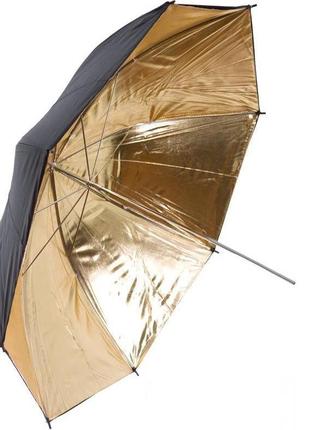 Фото-зонт черно-золотой на отражение Arsenal 110 см