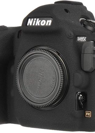 Защитный силиконовый чехол для фотоаппаратов Nikon D850 - черный